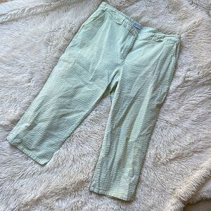 Villager Liz Claiborne Vintage 90’s Green & White Checkered Capri Pants Size 14